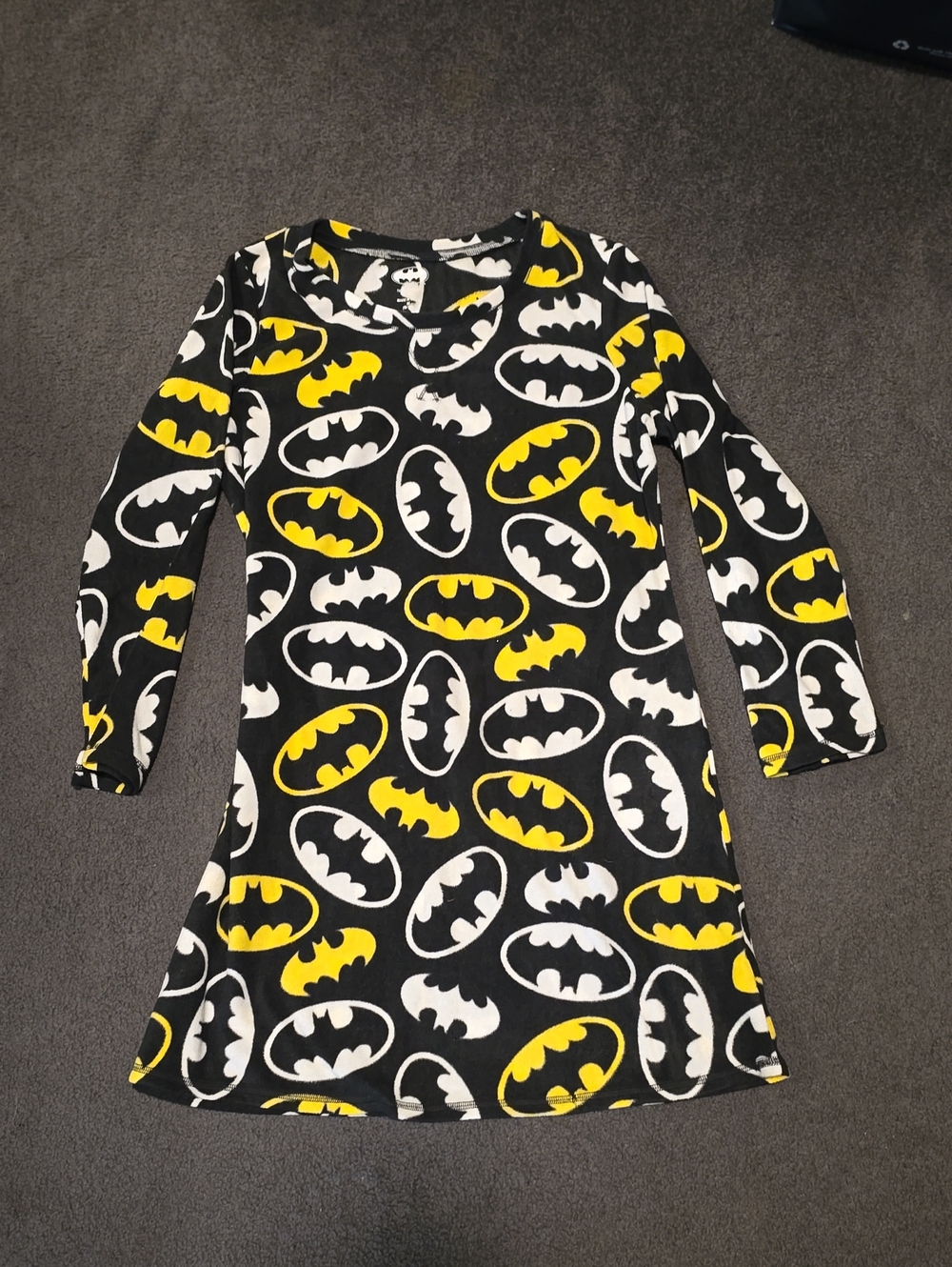 DC Comics Black Dress with Yellow & White Batman Logos